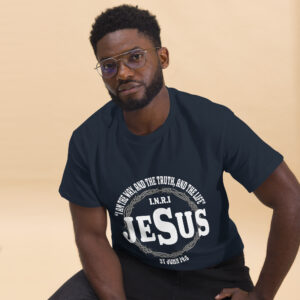 jesus the way, truth and light men's christian t shirt