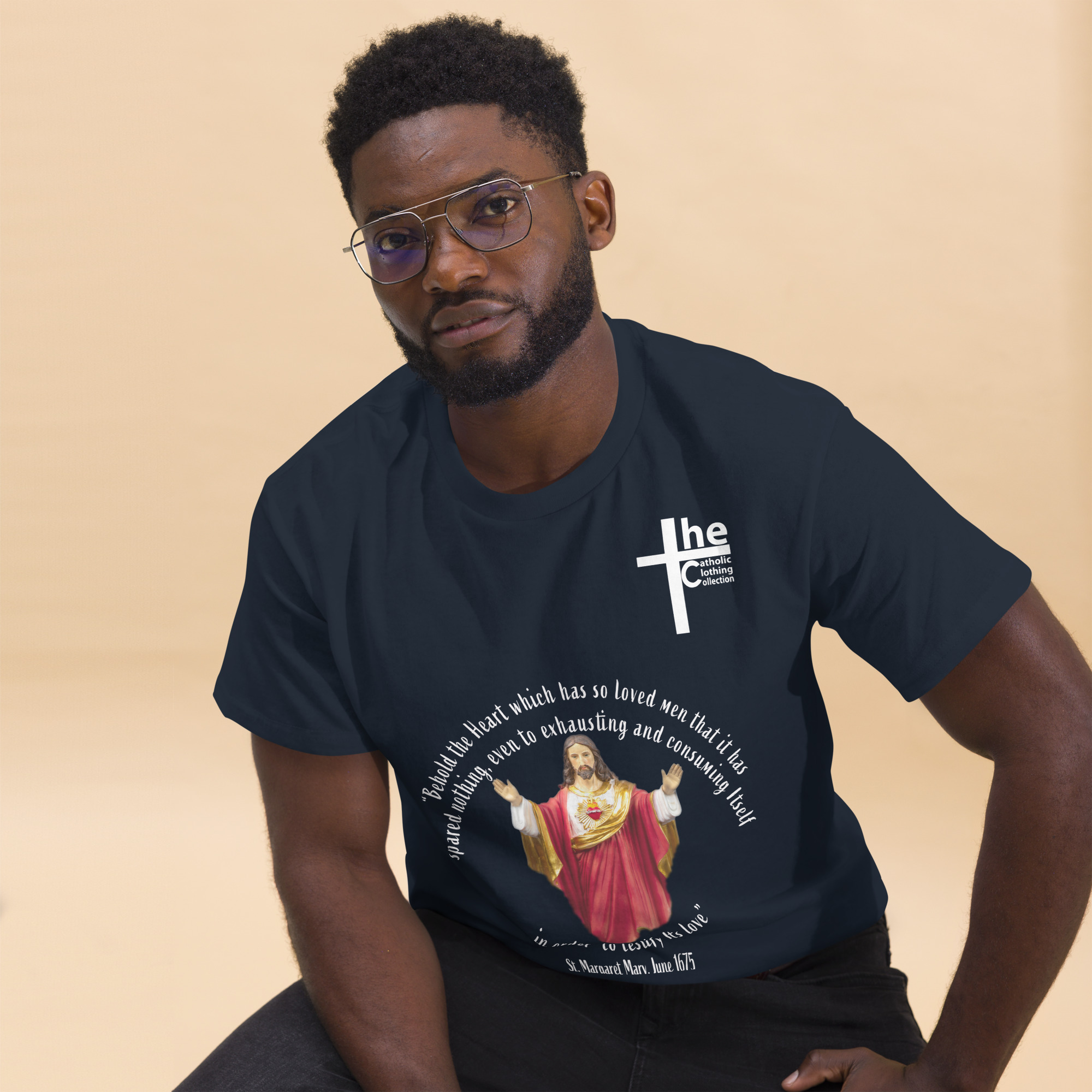 sacred heart of jesus st margaret mary 1675 men's t shirt sacred heart of jesus st margaret mary 1675 men's t shirt