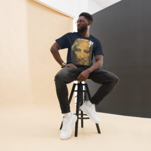 face of jesus men's t shirt