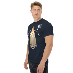 our lady of fatima pray for us men's t shirt