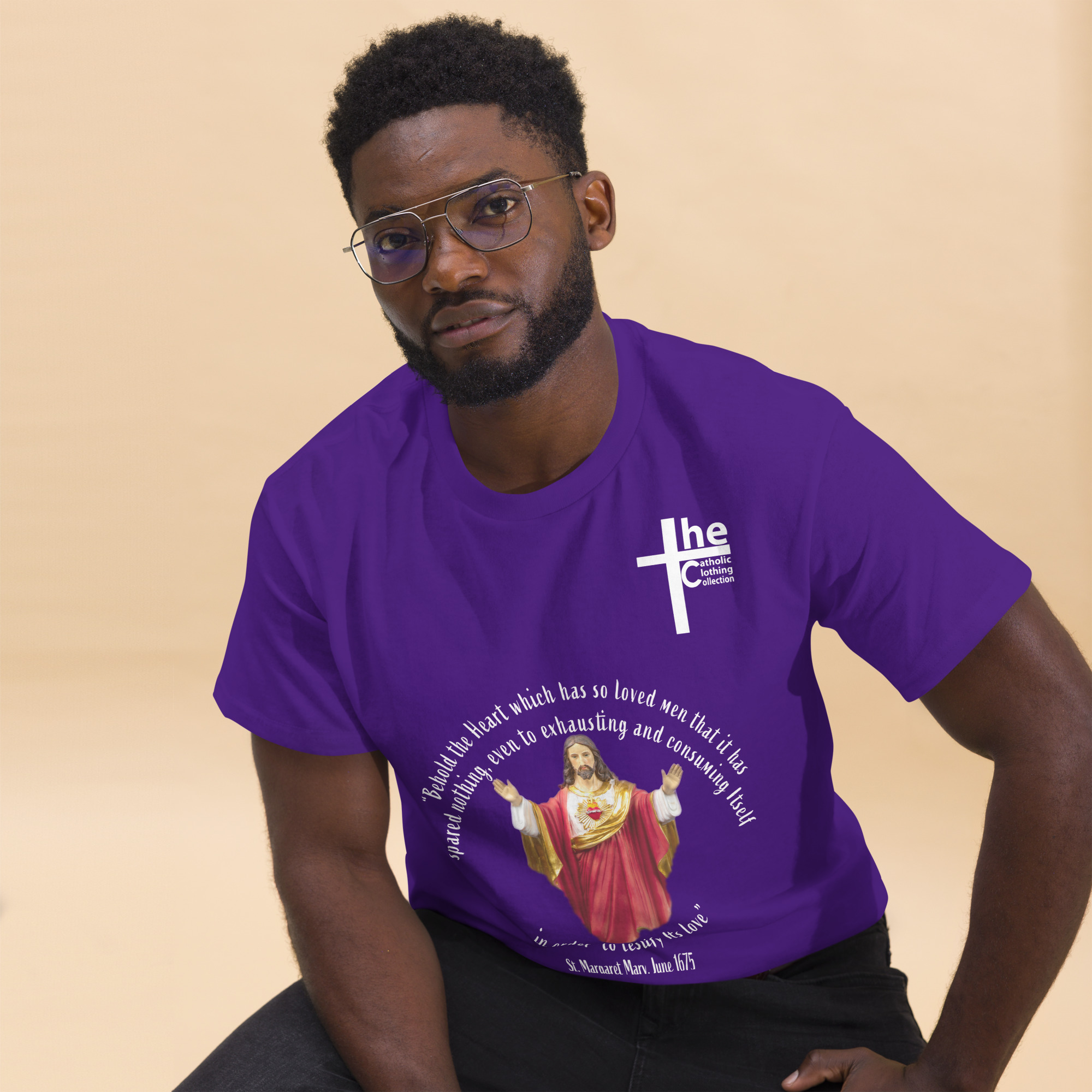 sacred heart of jesus st margaret mary 1675 men's t shirt sacred heart of jesus st margaret mary 1675 men's t shirt