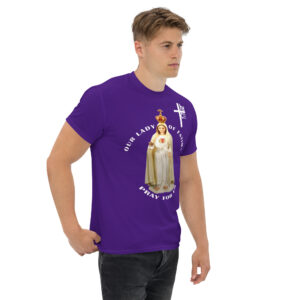 our lady of fatima pray for us men's t shirt