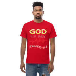 god is my pulse men's christian t shirt