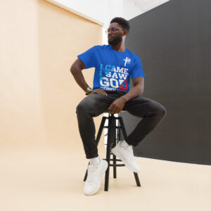 i came, i saw, god conquered! men's t shirt
