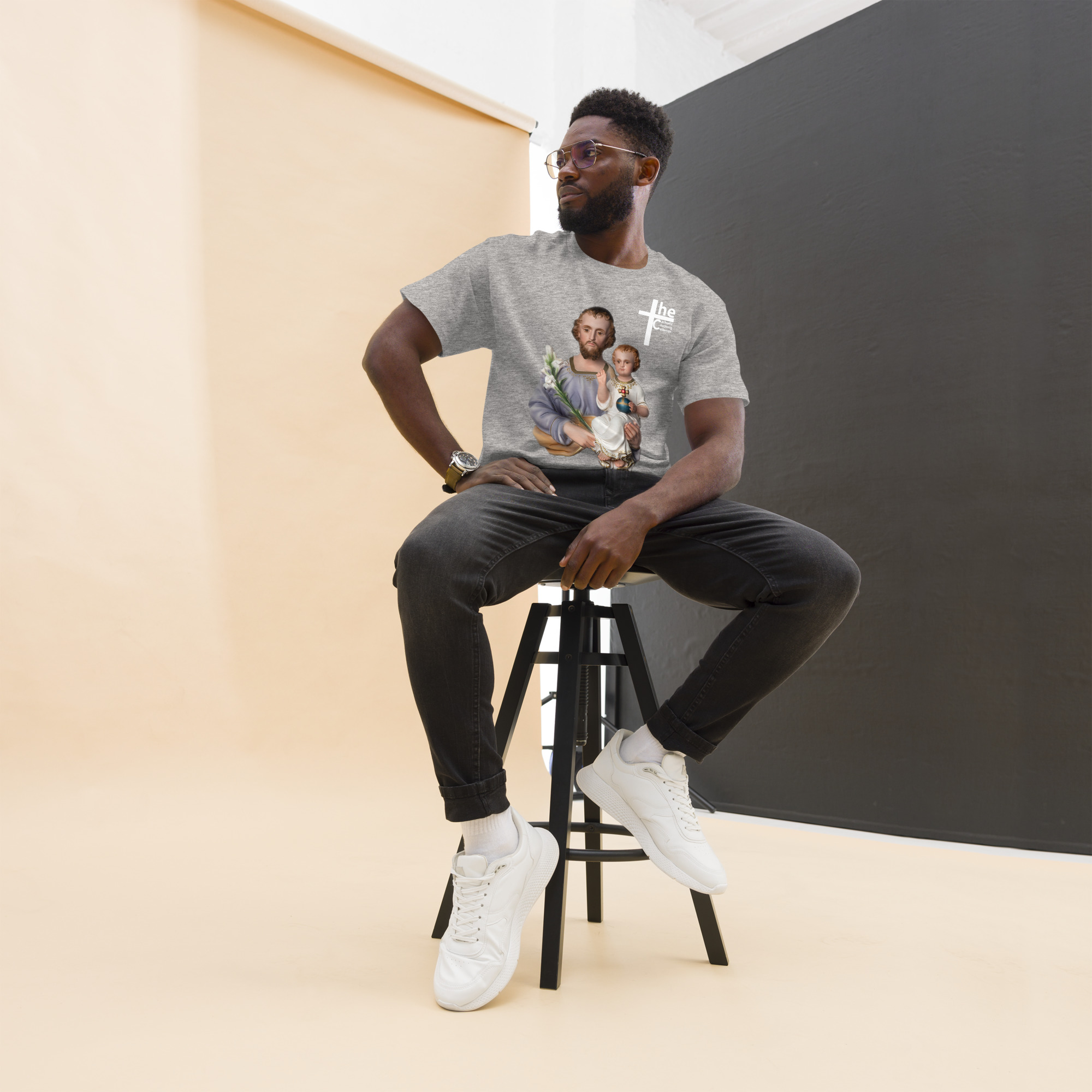 st joseph and jesus men's t shirt st joseph and jesus men's t shirt