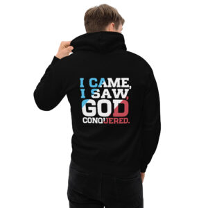 i came, i saw, god conquered ! men's hoodie