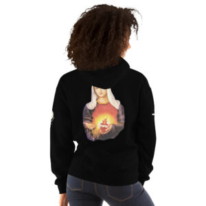 sacred heart of jesus and immaculate heart of mary women's hoodie