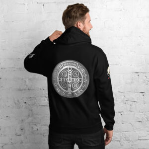 st benedict medal men's hoodie