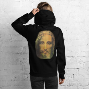face of jesus women's hoodie