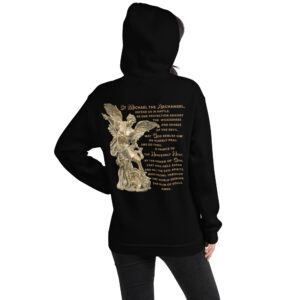 st michael archangel with prayer women's hoodie