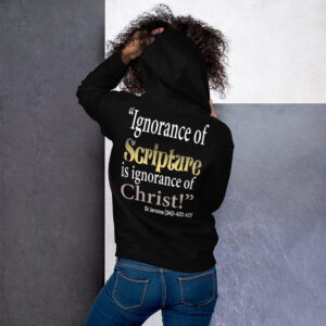 ignorance of scripture st jerome women's hoodie