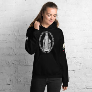 miraculous medal (coloured hearts) women's hoodie