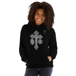 pardon crucifix women's hoodie