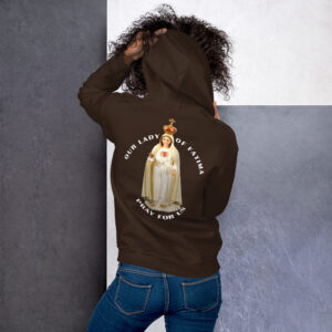 our lady of fatima pray for us women's hoodie