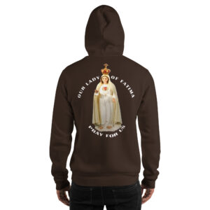 our lady of fatima pray for us men's hoodie