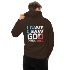 i came, i saw, god conquered ! men's hoodie