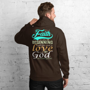 faith and love men's hoodie