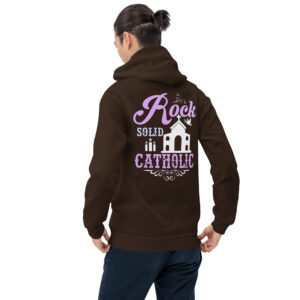 rock solid catholic men's hoodie