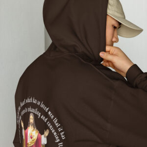 sacred heart of jesus st margaret mary 1675 men's hoodie