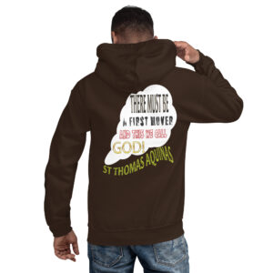 god as first mover by st thomas aquinas men's hoodie