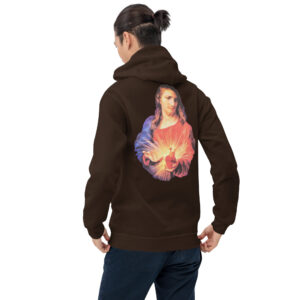 sacred heart of jesus men's hoodie