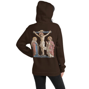 crucifixion scene women's hoodie