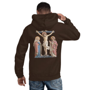 crucifixion scene men's hoodie