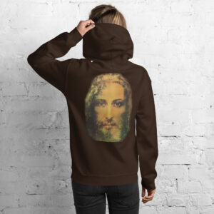 face of jesus women's hoodie