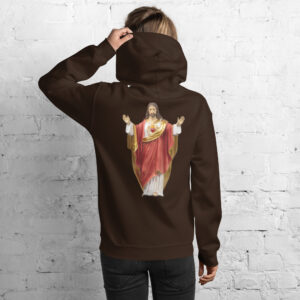 sacred heart of jesus women's hoodie