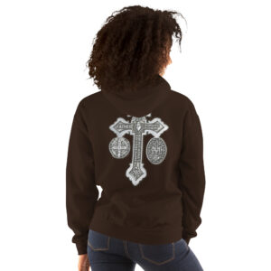 pardon crucifix women's hoodie