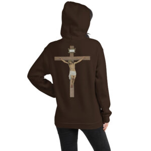 jesus crucified women's hoodie