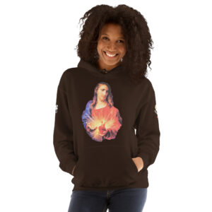 sacred heart of jesus and immaculate heart of mary women's hoodie