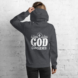 i came i saw god conquered women's christian hoodie product
