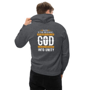faith and love men's christian hoodie