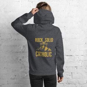 rock solid catholic women's hoodie