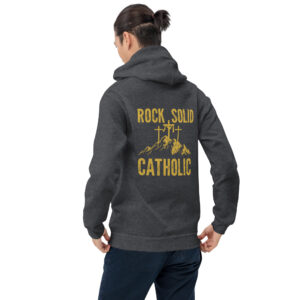 rock solid catholic men's hoodie