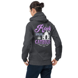 rock solid catholic men's hoodie