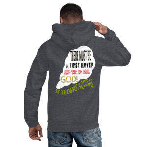 god as first mover by st thomas aquinas men's hoodie