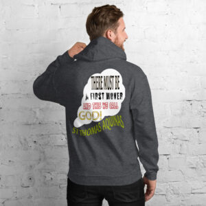 god as first mover by st thomas aquinas men's hoodie
