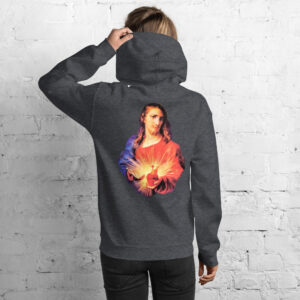 sacred heart of jesus women's hoodie
