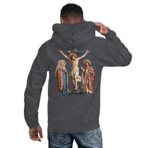 crucifixion scene men's hoodie
