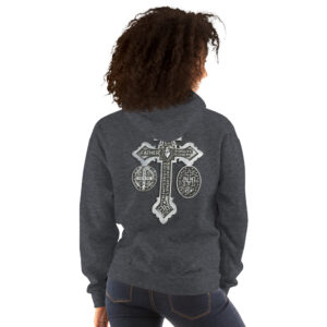 pardon crucifix women's hoodie