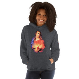 sacred heart of jesus and immaculate heart of mary women's hoodie