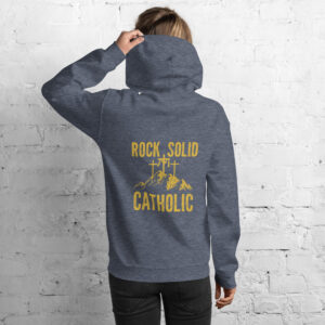 rock solid catholic women's hoodie