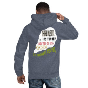 god as first mover by st thomas aquinas men's hoodie