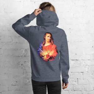sacred heart of jesus women's hoodie