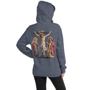 crucifixion scene women's hoodie