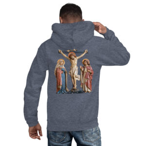 crucifixion scene men's hoodie