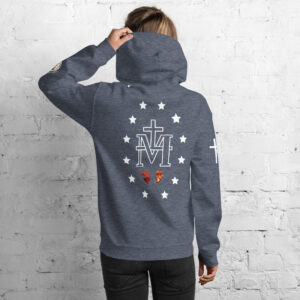 miraculous medal (coloured hearts) women's hoodie