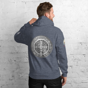 st benedict medal men's hoodie